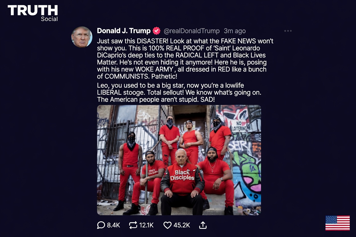 Trump Truth Social post about Pope Leo