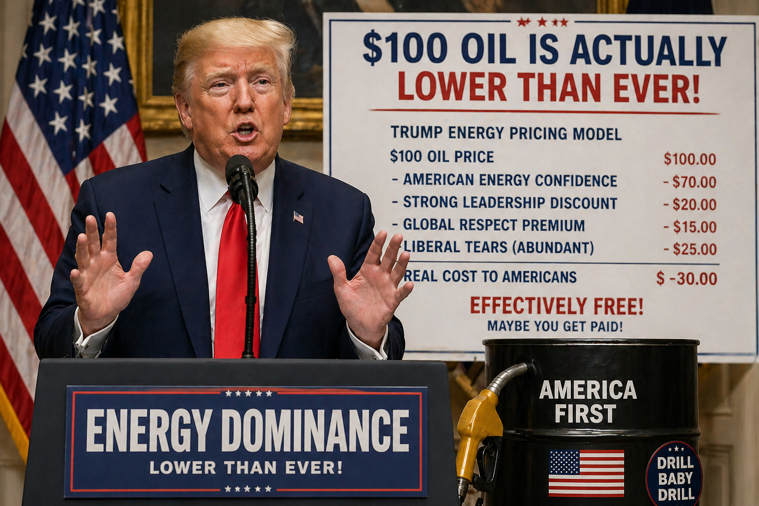 Trump explaining oil prices