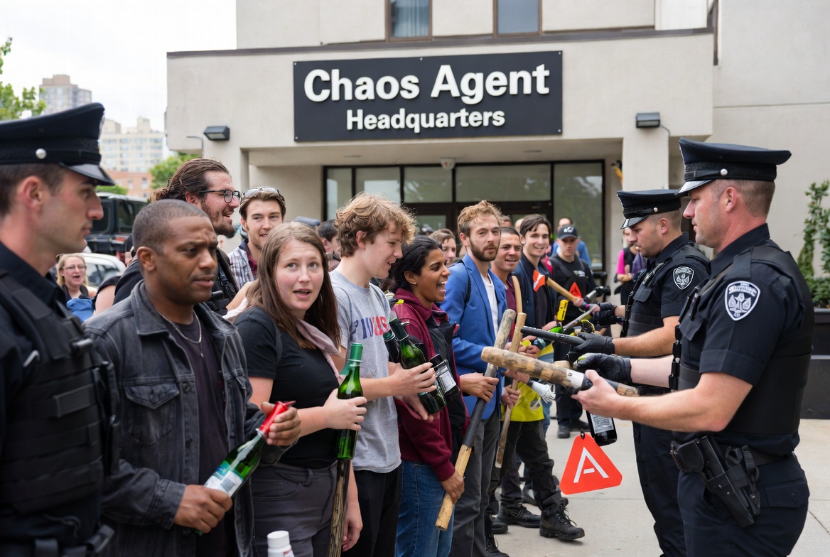 Freelance chaos agents clocking in for paid protest shifts