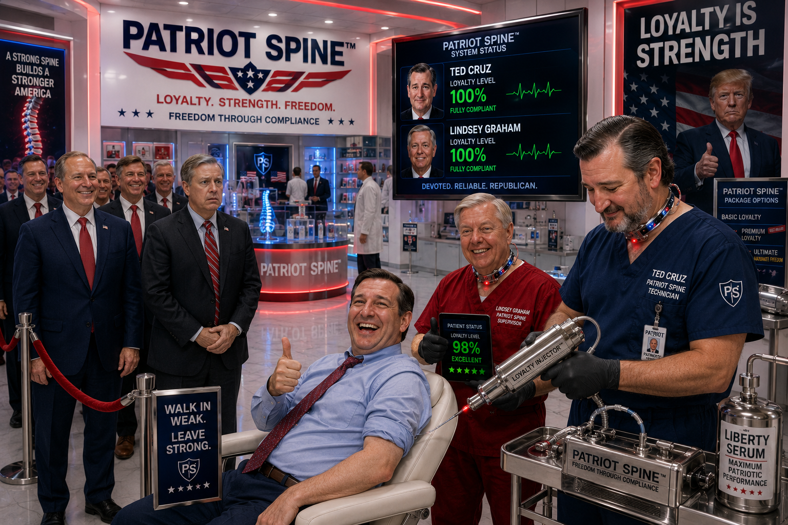 Trump unveiling Patriot Spine loyalty chips for Republican officials