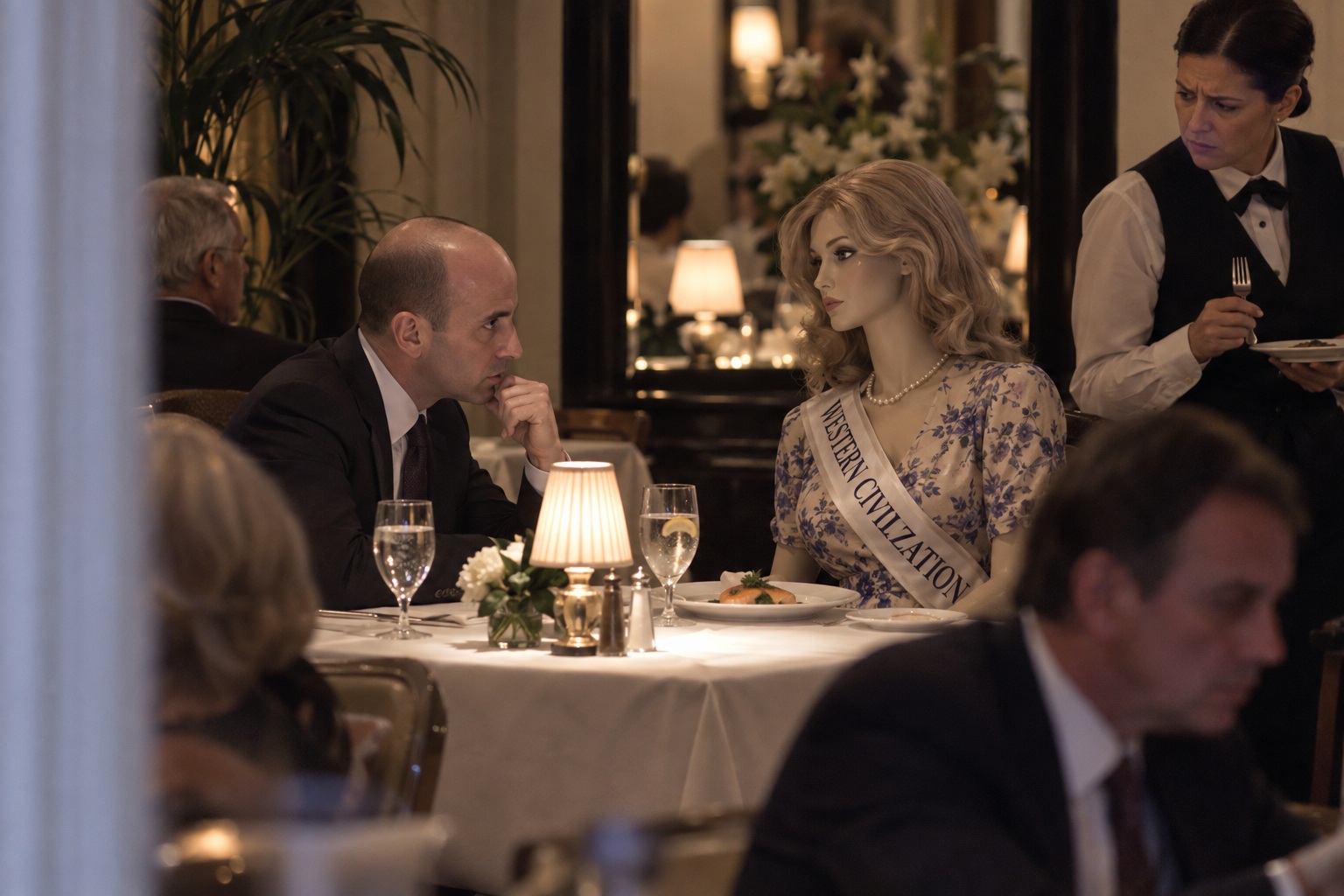 Stephen Miller traveling with a female department-store mannequin named Tradition