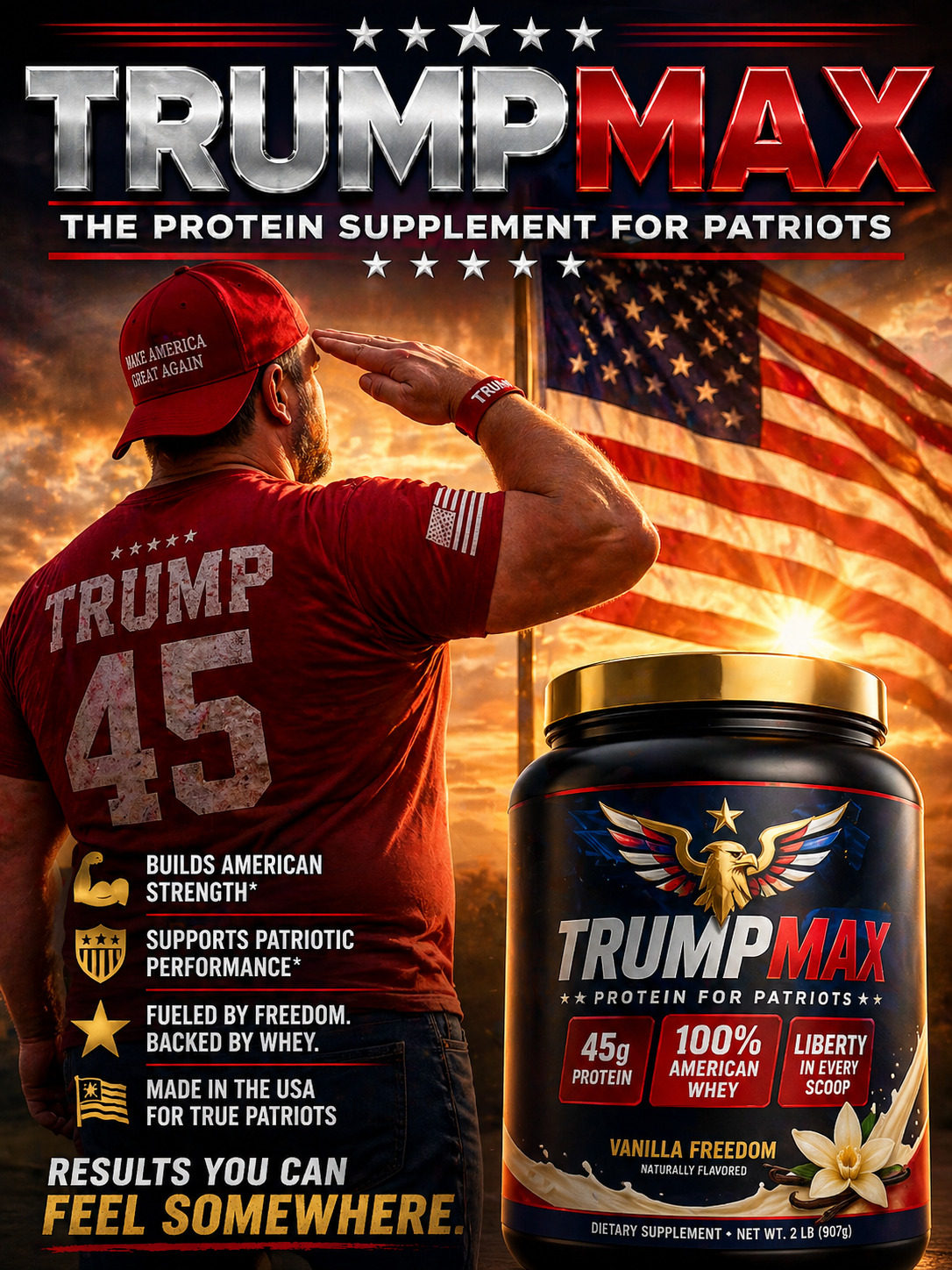 TrumpMax Protein Supplement for Patriots