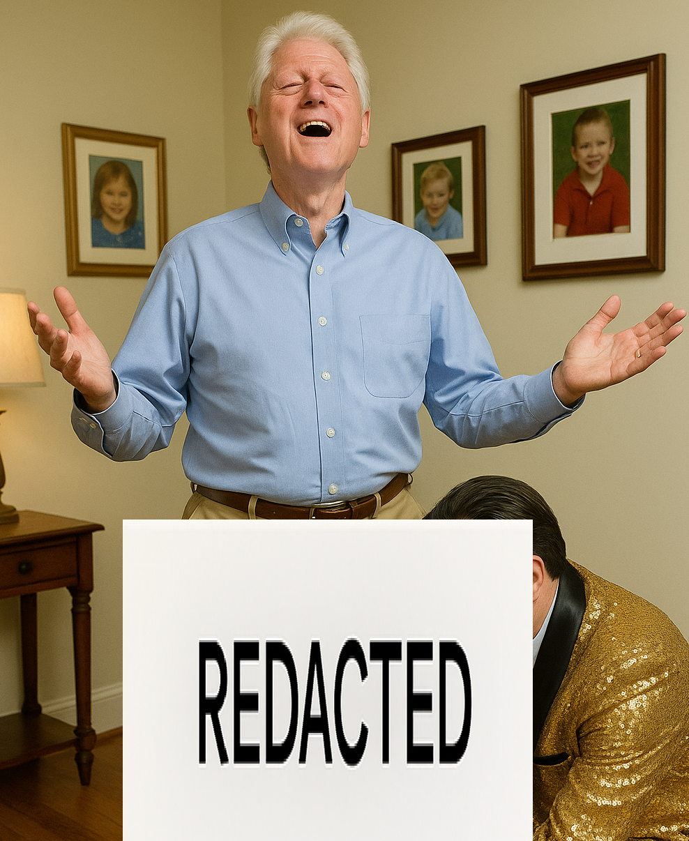 Officials gesture anxiously toward blurred projection during Bad Friend document briefing