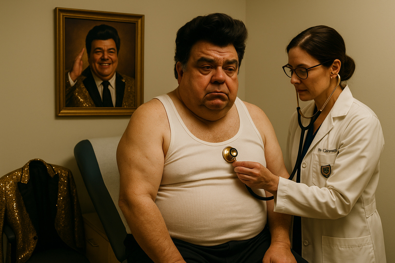 First Citizen Galen Grundy during medical morale inspection at Walter Reed